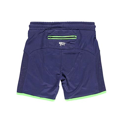 boboli - Bermuda de Deporte Niño de Punto, Talla de 4 Años | Pantalones Deportivos, 100% Algodón | Bermudas Cortos | Bermudas Deportivas | Estampados | Azul Marino - Verde