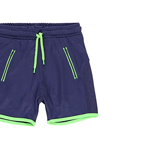 boboli - Bermuda de Deporte Niño de Punto, Talla de 4 Años | Pantalones Deportivos, 100% Algodón | Bermudas Cortos | Bermudas Deportivas | Estampados | Azul Marino - Verde