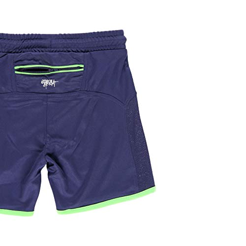 boboli - Bermuda de Deporte Niño de Punto, Talla de 4 Años | Pantalones Deportivos, 100% Algodón | Bermudas Cortos | Bermudas Deportivas | Estampados | Azul Marino - Verde