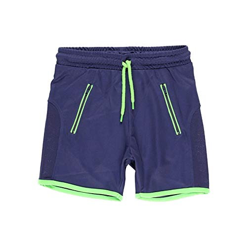 boboli - Bermuda de Deporte Niño de Punto, Talla de 4 Años | Pantalones Deportivos, 100% Algodón | Bermudas Cortos | Bermudas Deportivas | Estampados | Azul Marino - Verde