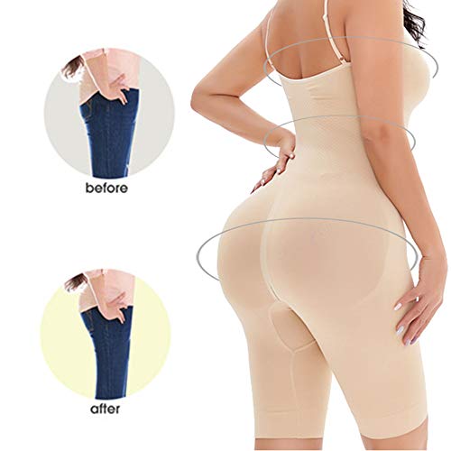 Body para esculpir para mujer, correa ajustada y ajustada, fajas para todo el cuerpo, Control de cintura, levantador de glúteos, ropa interior femenina para adelgazar/Skin/L/XL