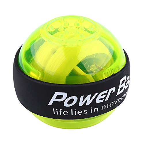 Bola del Poder del Giroscopio De La Muñeca De La Mano del Ejercicio del LED para La Fuerza Verde De La Fuerza del Tenis del Golf