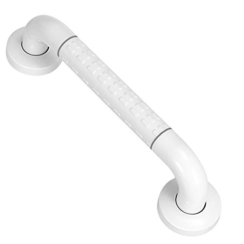 BONADE Asa de Seguridad para Baño Manija de la Ducha de Acero Inoxidable Antideslizante Baranda de Baño para Niños, Discapacitado, Lesionado, el embarazo y Personas Mayores 35 cm Blanco