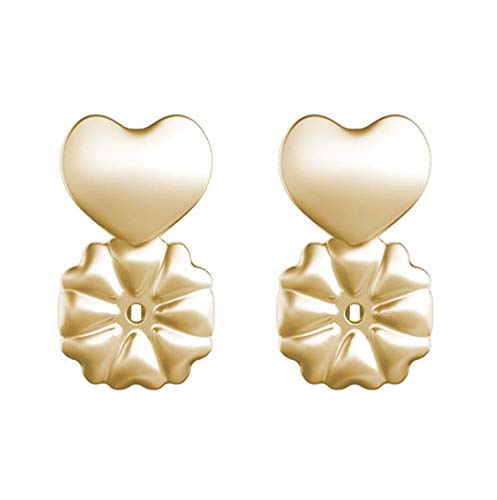 Boomly Pendientes bonitos Ascensores de aretes seguros hipoalergénicos ajustables Lóbulo de la oreja Accesorios de aretes de levantador (Oro + Oro rosa + Plata)