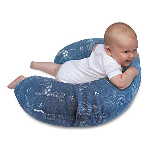 Boppy Cojín de Lactancia para bebés de 0 Meses, Forma ergonómica con Miracle Middle Insert – Cojín de Lactancia y Nido para Lactancia, cojín de Asiento para bebé