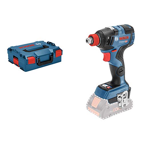 Bosch Professional 06019G4202 GDX 18V-200 C - Llave de impacto a batería (18V, 200 Nm, conectable, sin batería, en L-BOXX) Azul