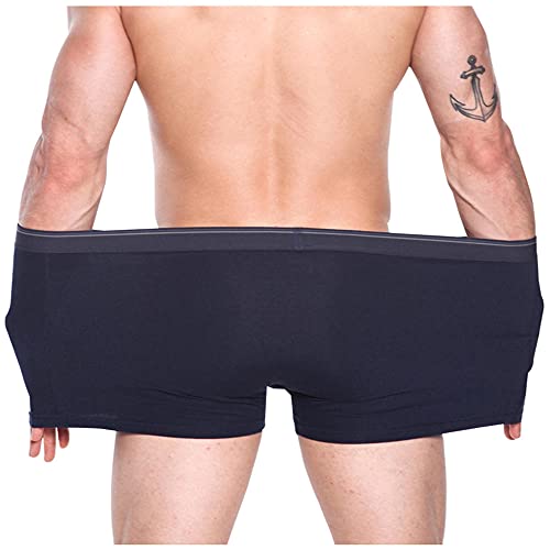 Bóxers Ajustados Para Hombre Calzoncillos Hombrecalzoncillos Tipo Bóxer Para Hombre, Color Sólido, Cintura Media, Deportes Abdominales Transpirables, Ropa Interior Modal Para Hombres-A-9_2Xl