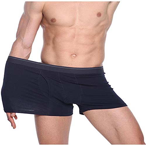 Bóxers Ajustados Para Hombre Calzoncillos Hombrecalzoncillos Tipo Bóxer Para Hombre, Color Sólido, Cintura Media, Deportes Abdominales Transpirables, Ropa Interior Modal Para Hombres-A-9_2Xl