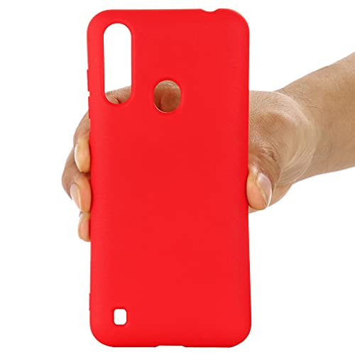 BRAND SET Funda para ZTE Blade A7 2020, Caja Teléfono Silicona Líquida, con Forro Tela Microfibra Estuche Protector Suave al Tacto Carcasa para ZTE Blade A7 2020-Rojo