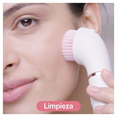 Braun Silk-épil 9 Depiladora Mujer 9 en 1 con Tecnología SensoSmart, Kit de Belleza, Uso en Seco y en Mojado, Rasuradora, Exfoliación y Limpieza para Rostro y Cuerpo, Inalámbrica, 9-995, Blanco/Rosa