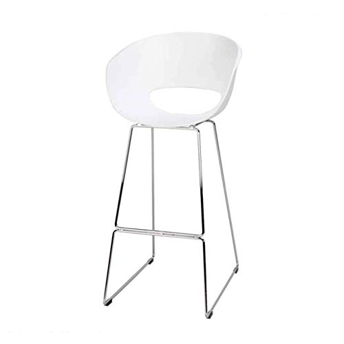 Breakfast de Metal con reposacabezas Bar Taburetes Silla de Comedor Cocina Salón Silla Barra de Barra de Alquiler Silla Alta (Color: Blanco) (Color : White)