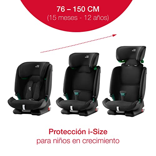 Britax Römer Silla Coche Advansafix M I-Size Evolutiva con Anclaje Isofix, Niño de 76 a 150 cm, Grupo 1/2/3 de 15 Meses a 12 Años, Cosmos Black