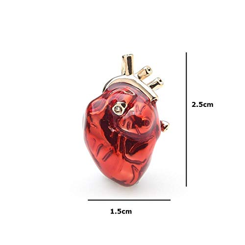 Broches de corazón de esmalte rojo para mujeres y hombres, broche de uniforme profesional de clínica de Hospital, alfileres, regalos de equipo