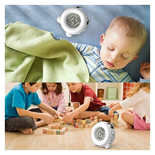 BTMING Reloj de Alarma Fuerte sin tictac Batería de cabecera Desarrollado con Snooze Dual Alarm Night Light for durmientes Pesados