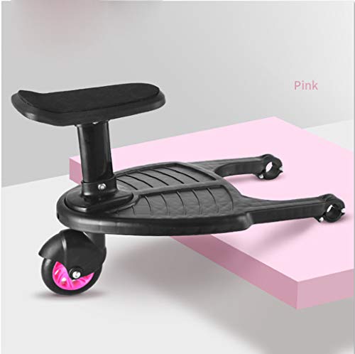 Buggy Board con ruedas, con adaptador para Cochecito, con asiento extraíble, para niños de hasta 20 kg