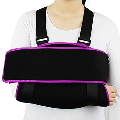 Cabestrillo Soportes de Brazos, Cabestrillo para el Brazo Ajustable, Ligero Cómodo Hombro Inmovilizador Brazo Sling Transpirable Médico Soporte de Hombro para Lesionado Brazo/Mano/Codo,Negro