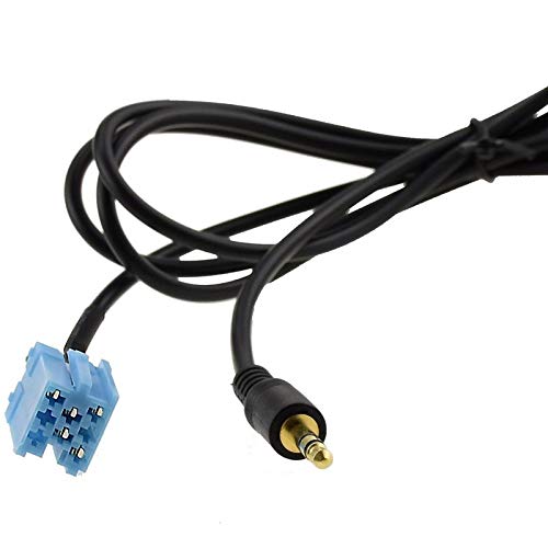 Cable AUX para Coche Smart 450 Fortwo Cabrio 2004-2007 Conector Mini ISO Jack Macho 3.5mm