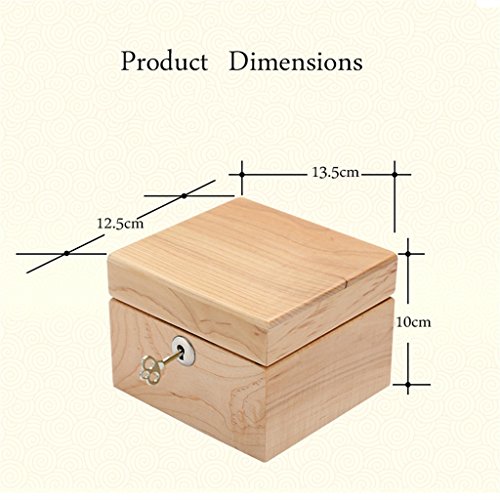 Caja de Reloj Almacenamiento de Joyas Caja de Reloj de Madera con Bloqueo/Almohada muñeca para Hombres o Mujeres Caja de Almacenamiento de colección de Pulsera de joyería - 2 Ranuras de Relojes (for