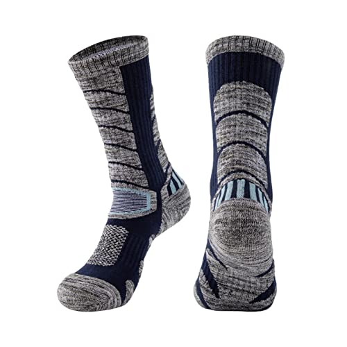 Calcetines Invierno 3 Unid Grueso De Invierno Deportes Calcetines Al Aire Cálido Ciclismo Correr Senderismo Esquí Altos Calcetines Hombres Mujeres Termal Esqui Calcetín Largo-B,One Size