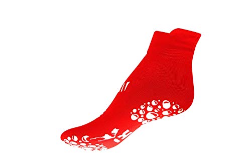 Calcetines natacion niños Aqua para baño de natación pool – Zapatos de calcetines de natación infantil de chica joven de natación Calcetines Antideslizante, color rojo, tamaño M (30-34)