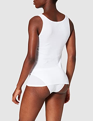 Calida Top ohne Arm Slip/Hosen Camiseta Interior, Blanco (Weiss 001), XS para Mujer