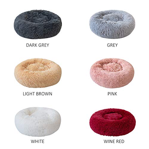 Cama de Mascotas Donut Cama de Perros Gatos Redonda Cómodo Suave Felpa Corto con una Bola de Sisal Cama de Gatitos Cachorros para Dormir Descansar Durmiente