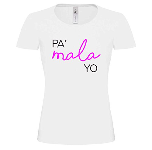 Camiseta Mujer Blanca pa Mala yo OT Algodon Premium 190grs (S)