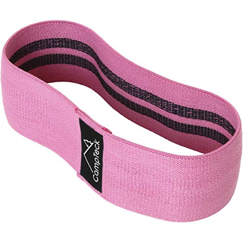 CampTeck U6916 - Bandas Elasticas Fitness Hip de Poliéster y Látex Cadera Banda Elastica para Ejercicio Glúteos y Piernas Antideslizante - Squat Banda - Rosado - S (66cm x 8cm)