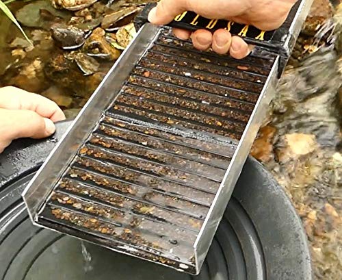 Canal de lavado de oro "Model 1", Gold Sluice Box, perfecta para buscar de oro en el río, 50 x 15 cm