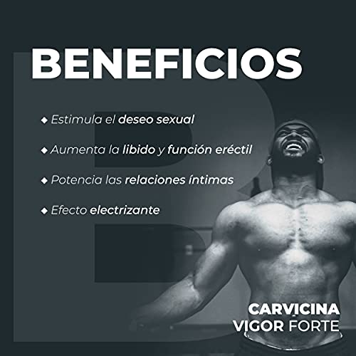 Carvicina Vigor Forte 7.000 mg – 15 Cápsulas | Relafit - Laboratorios MS | 13 Ingredientes dinamizadores para el aumento del rendimiento masculino | Potenciador de Testosterona