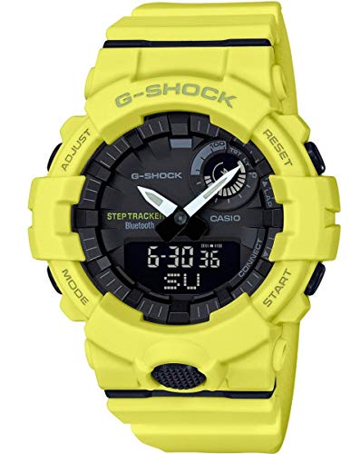 Casio Reloj Digital para Hombre de Cuarzo con Correa en Resina GBA-800-9AER, Amarillo Neón