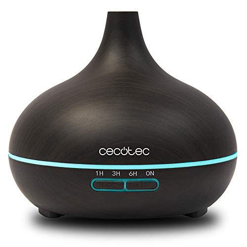 Cecotec Humidificador Ultrasónico y Difusor de Aromas con Temporizador Pure Aroma 300 Yin. 10 W, 300 ml, Temporizador hasta 6 Horas, 7 Colores LED, Función Aromaterapia, Ultrasilencioso