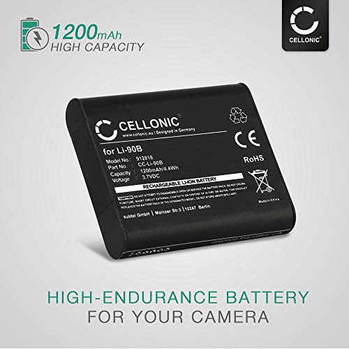 CELLONIC® 2X Batería DB-110 Compatible con Ricoh G900 G900SE GR III GR IIIx WG-6, 1200mAh + Cargador rápido bateria de Repuesto Pila