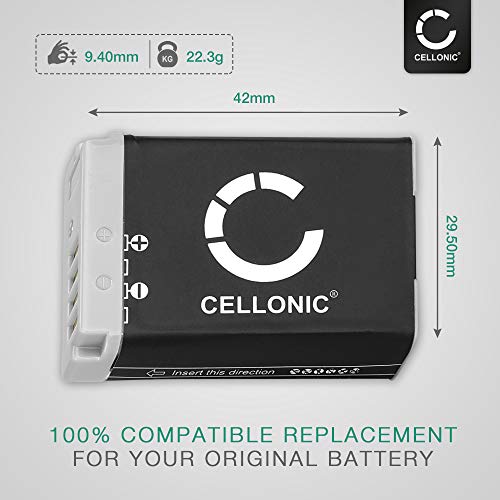 CELLONIC Batería Compatible con Canon PowerShot G7 X MK II G1x Mark III G5 X Mark II G9 X Mark II PowerShot SX740 HS SX 620 HS SX720 HS SX730 HS, NB-13L 1050mAh Batería de Litio Recargable