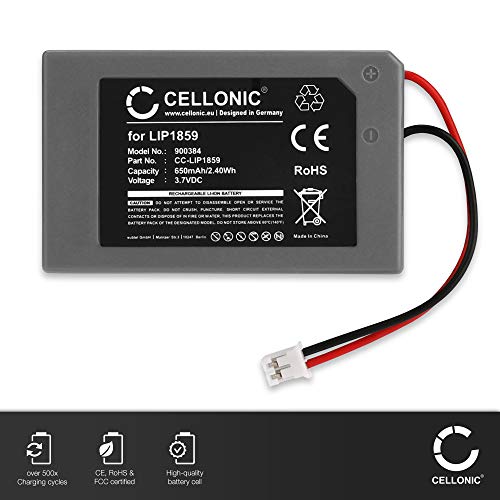 CELLONIC® Batería de Repuesto LIP1859,LIP1472 para Sony Playstation 3 SIXAXIS Controller (PS3 SIXAXIS CECHZC1E,CECHZC1H,CECHZC1J,CECHZC1U), 650mAh LIP1859,LIP1472, Accu de Larga duración