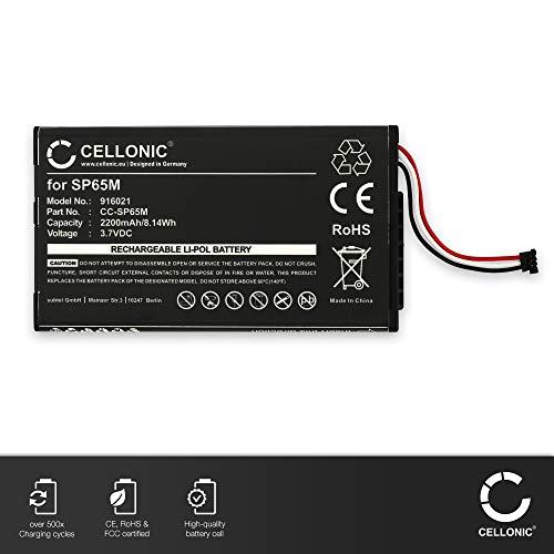 CELLONIC® Batería de Repuesto SP65M para Sony PS Vita (PCH-1000 / PCH-1004) / PS Vita (PCH-1100 / PCH-1104), 2200mAh, Accu de Larga duración