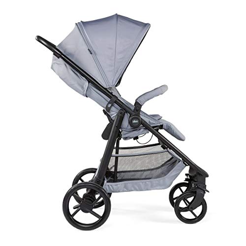 Chicco Multiride Todoterreno Silla de Paseo Ligera 0 Meses - 22 Kg, Carrito Bebé Compacto y Reclinable con Ruedas Antipinchazos, Plegado Fácil, Capota para Sol y Lluvia, Color Gris (Light Grey)