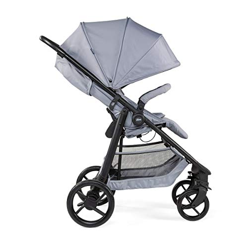 Chicco Multiride Todoterreno Silla de Paseo Ligera 0 Meses - 22 Kg, Carrito Bebé Compacto y Reclinable con Ruedas Antipinchazos, Plegado Fácil, Capota para Sol y Lluvia, Color Gris (Light Grey)