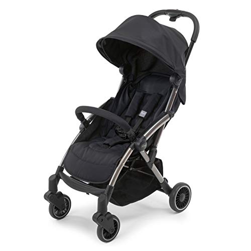 Chicco Silla Paseo Bebé Cheerio, Cochecito 0 Meses a 15 kg Ligero, Compacto, Plegable, Reclinable con Posición para Dormir, Cierre Automático en 1 Movimiento, Capota para Lluvia, Color Negro