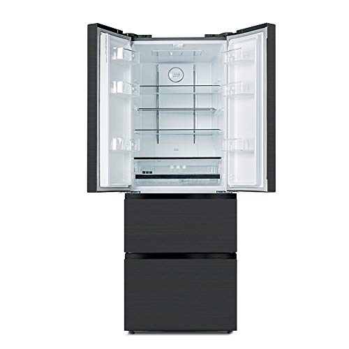 CHiQ Frigorífico Americano, No Frost, Puertas Francesas, Color Negro Inox, Altura 1.803m, Pantalla LED, 40db, Compresor con 12 Años de Garantia