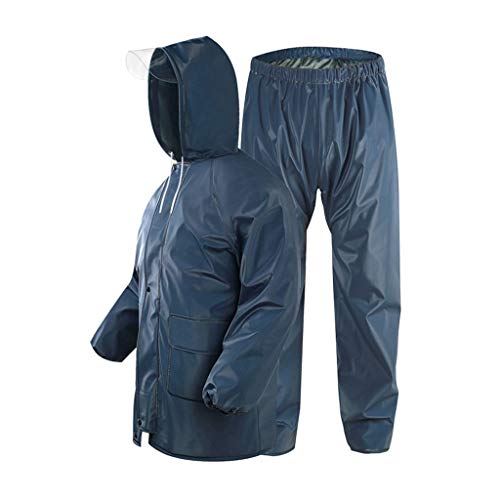 Chubasquero impermeable Rain Gear Impermeable Dividido Parte superior reflectante + Pantalones impermeables Pantalones impermeables para montar al aire libre Montar al aire libre Hombres y mujeres gru