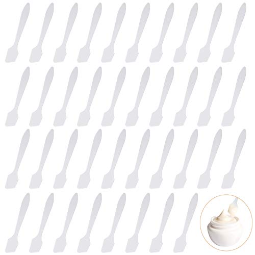 Chudian 200Pcs Aplicador Mascarilla Facial Mini Brochas de Mascarillas, Espátulas para Crema Facial Espátula para Frasco Maquillaje, Mini Espátula Belleza para Mezclar Cosméticos (8.2 * 1.5cm)