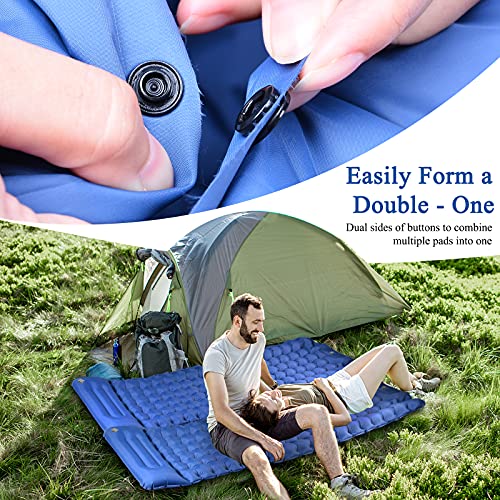 CHYBFU Esterilla Camping, Colchones Camping Autohinchable, Ultraligera, Colchón de Aire Hinchable para Camping, Portátil y Plegable, Almohadilla para Dormir de Acampada para Exteriores, Senderismo