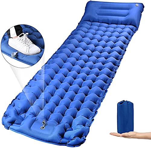 CHYBFU Esterilla Camping, Colchones Camping Autohinchable, Ultraligera, Colchón de Aire Hinchable para Camping, Portátil y Plegable, Almohadilla para Dormir de Acampada para Exteriores, Senderismo