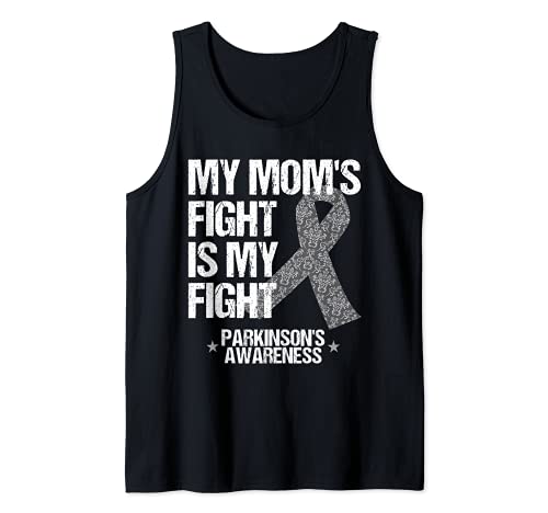 Cinta de plata de Parkinson's Disease Awareness Month Mom Camiseta sin Mangas