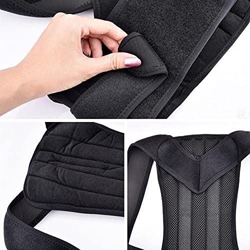 Cinturón de Apoyo para la Espalda Relajante Atrás Ajustable Corrector de Postura Prueba Back HORMO Soporte CINTURÓN Correa ORTHOPEDICA Postura Hombres Mujer Mujeres Black Corsets