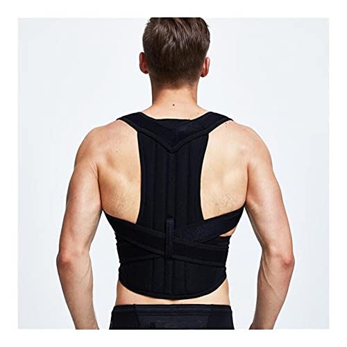 Cinturón de Apoyo para la Espalda Relajante Atrás Ajustable Corrector de Postura Prueba Back HORMO Soporte CINTURÓN Correa ORTHOPEDICA Postura Hombres Mujer Mujeres Black Corsets