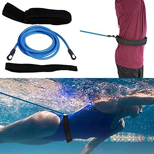 Cinturón de entrenamiento de natación, cuerda de entrenamiento de natación portátil, bandas de resistencia para entrenamiento de resistencia estacionaria, Suitalbe para adultos, Pro, uso aficionado