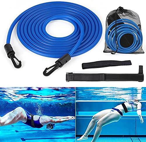 Cinturón de entrenamiento de natación, cuerda de entrenamiento de natación portátil, bandas de resistencia para entrenamiento de resistencia estacionaria, Suitalbe para adultos, Pro, uso aficionado