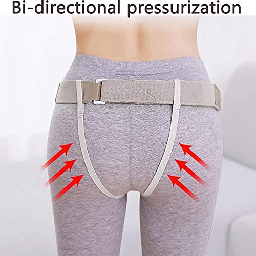 Cinturón de Hernia inguinal Compresión neumática - Braguero contención para Hernia inguinal - Tipo Adulto Cinturón de Hernia inguinal Umbilical - Correa de Soporte Inflable con Bomba